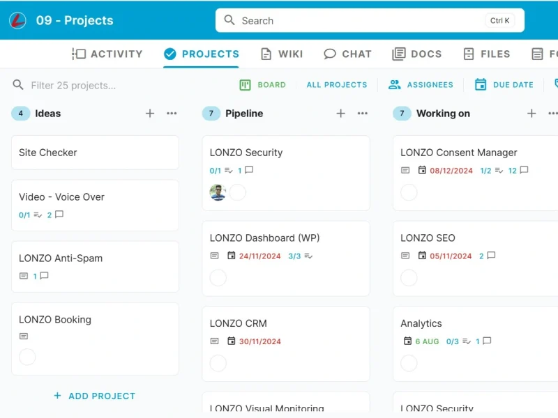 blue project management
